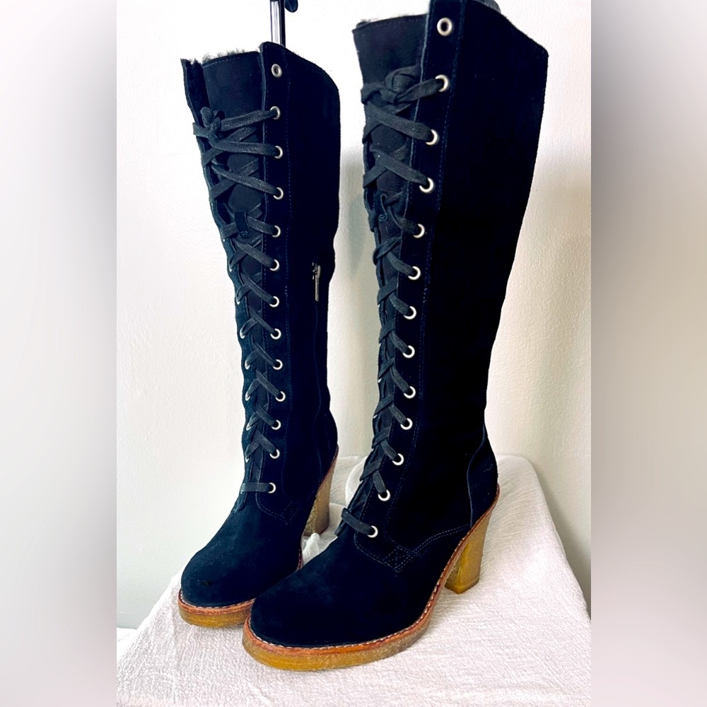 Ugg Heeled Boot with Fur 7